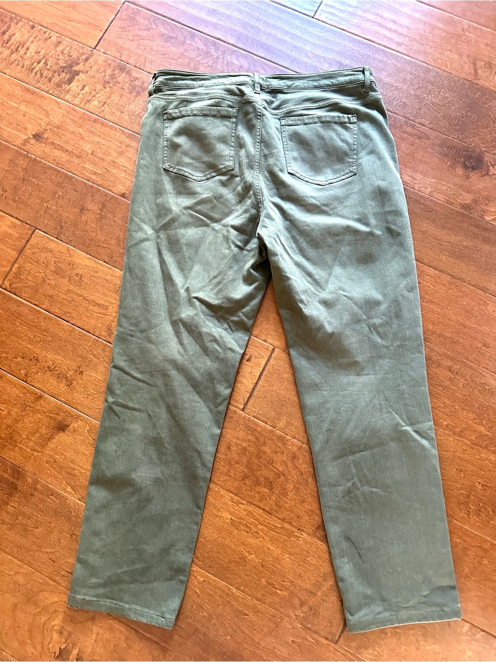 J.Jill Boyfriend Straight Leg Ankle Jeans Olive Green Size 12R - Picture 3 of 9